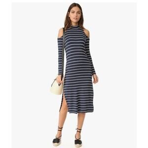 NWT Splendid Blue & White Striped Long Sleeve Envelope Dress Women's Small